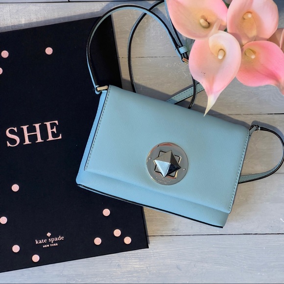 Kate Spade New York Newbury Lane Sally Crossbody Blue Hydrangea - Picture 2 of 14